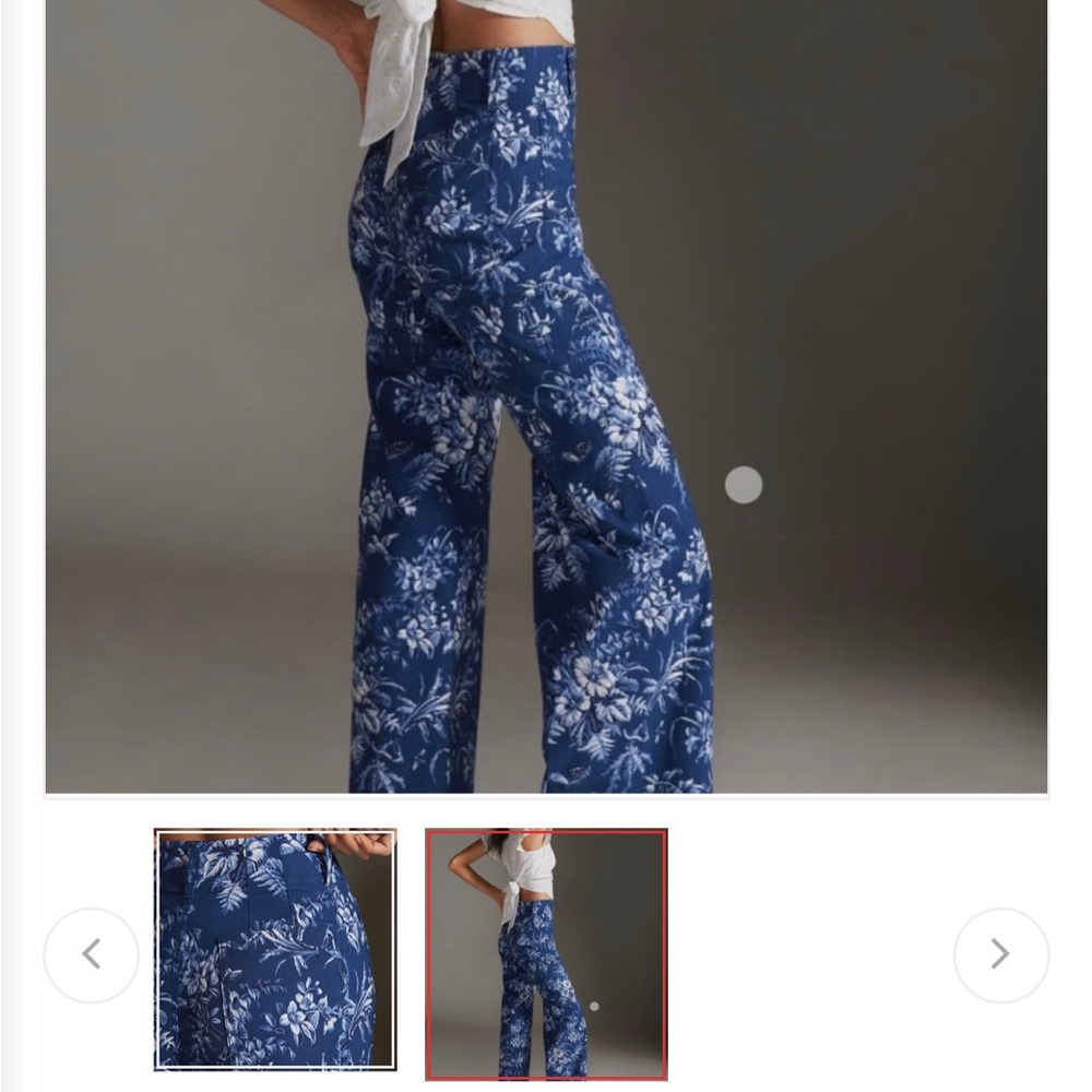 Maeve Blue and White Floral Pants “The Colette” - Picture 12 of 12